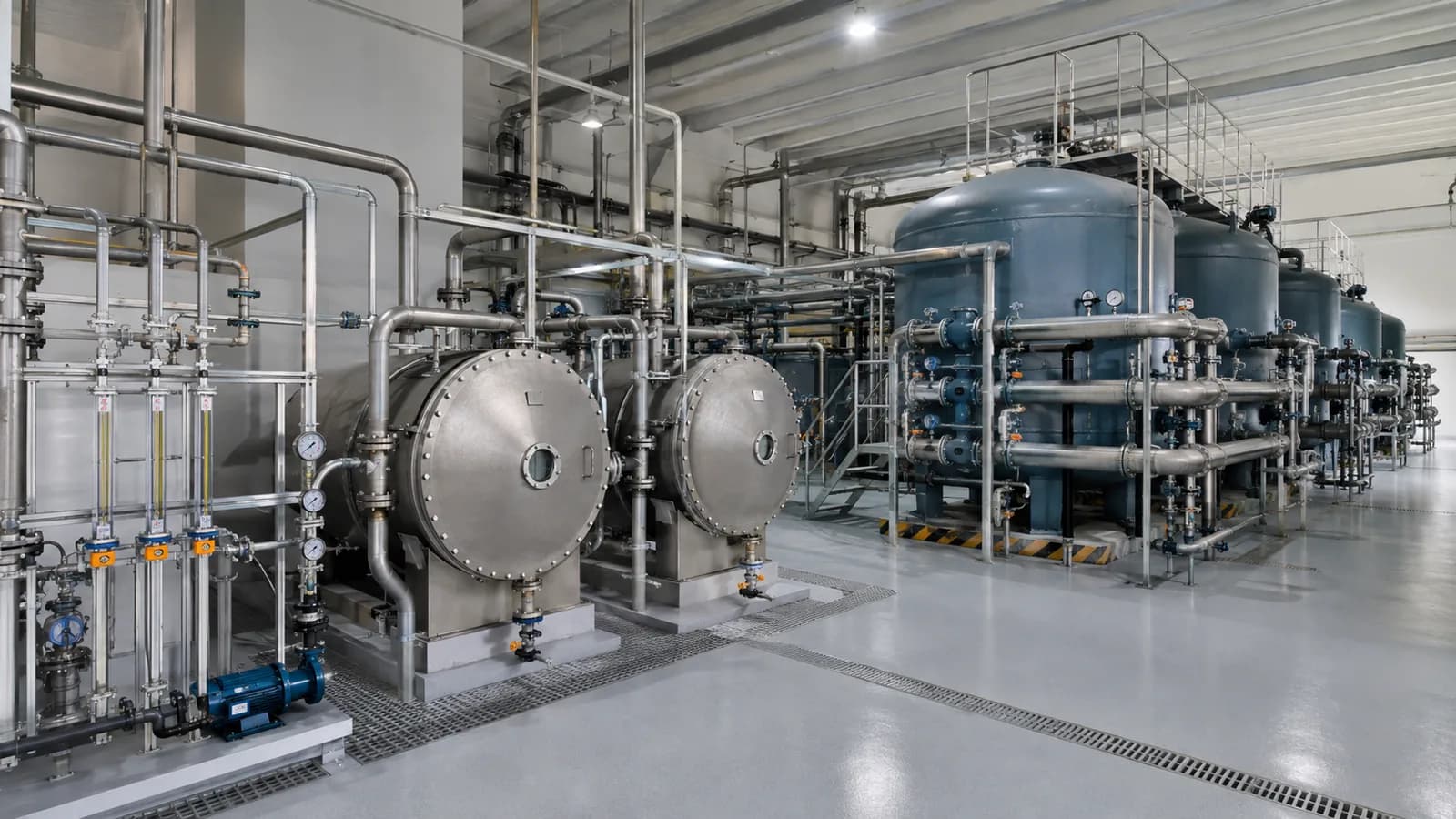 Engineering visualization of an ozone contact stage connected to biological activated carbon filters in a municipal drinking-water plant